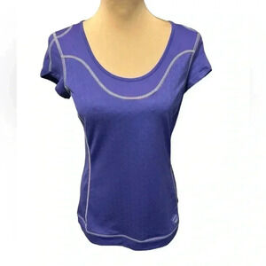 REI Shirt Tee Womens Size Medium Purple Lightweight Hiking Short Sleeve Running